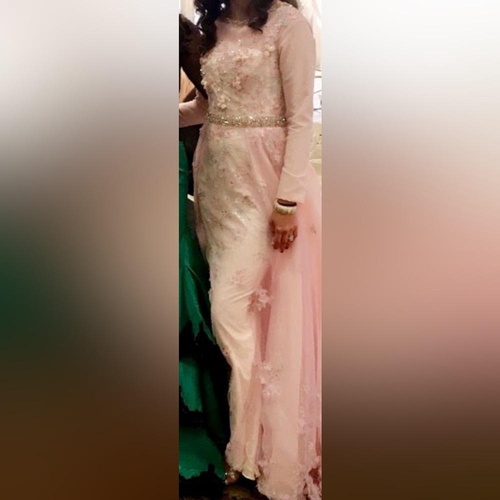 Mac Duggal Pink Embellished over skirt gown - Picture 10 of 10